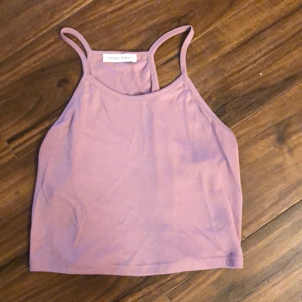 purple crop top